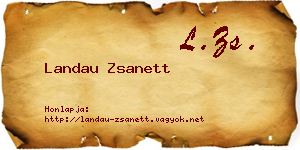 Landau Zsanett névjegykártya